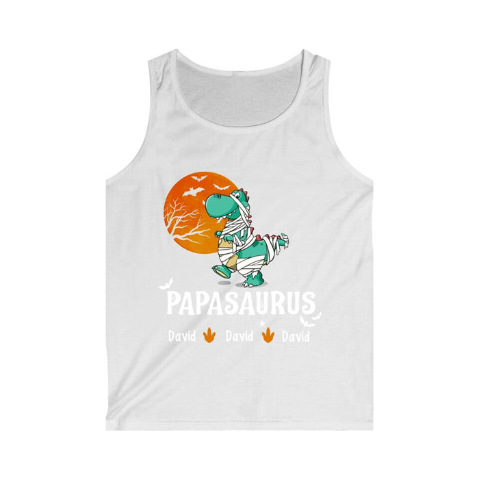 Papasaurus - Halloween Personalized Gifts Custom Family Shirt For Dad, Family Gifts