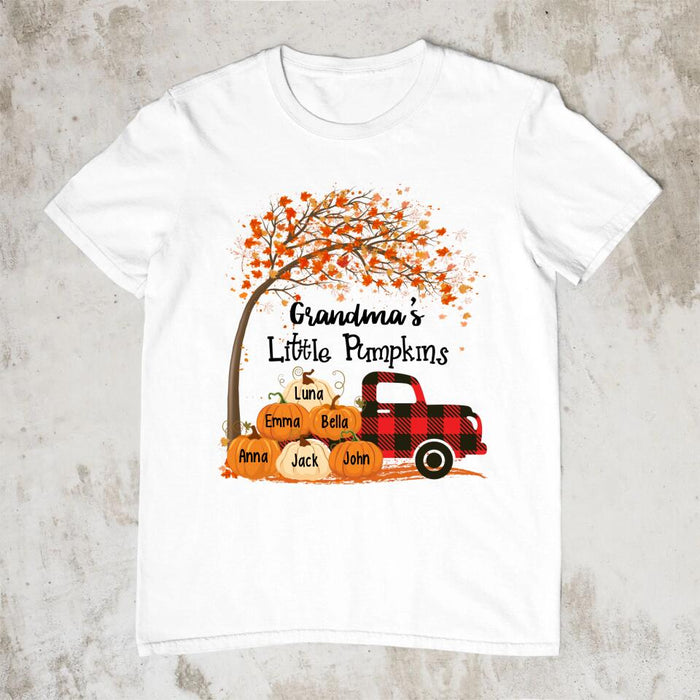 Grandma'S Little Pumpkin - Halloween Personalized Gifts Custom Shirt For Grandparent