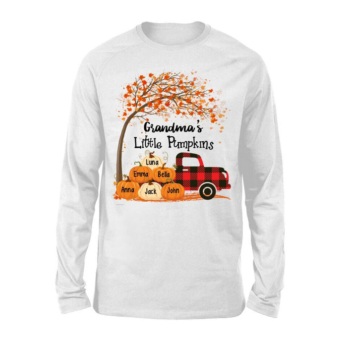 Grandma'S Little Pumpkin - Halloween Personalized Gifts Custom Shirt For Grandparent