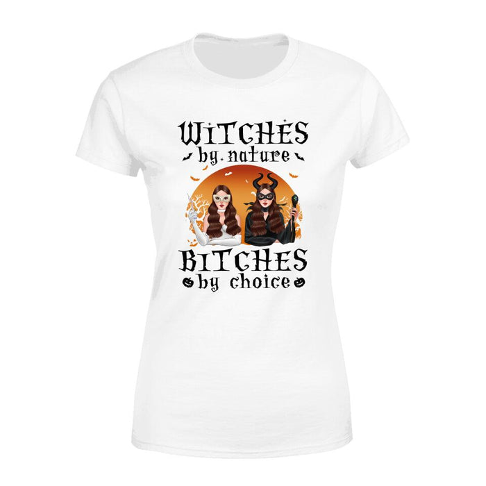 Personalized Shirt, Witches By Nature Bitches By Choice, Halloween Gifts For Sisters, Gifts For Best Friends