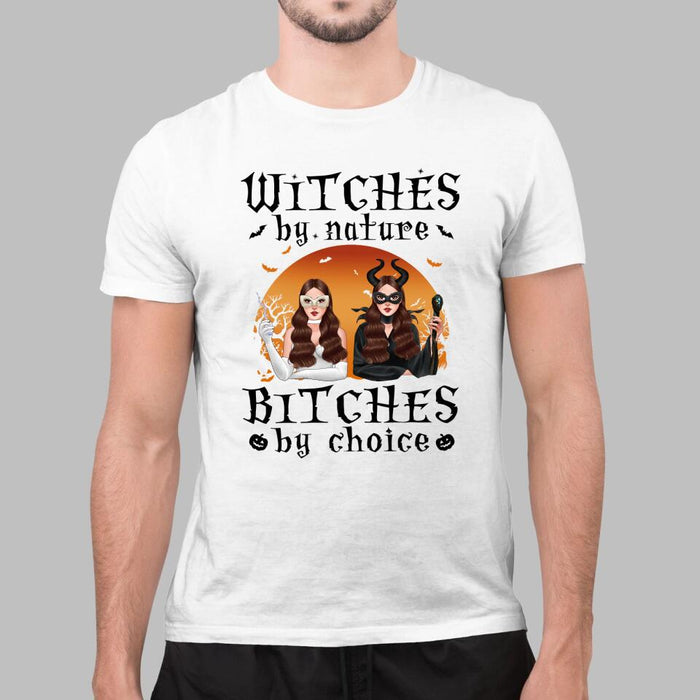 Personalized Shirt, Witches By Nature Bitches By Choice, Halloween Gifts For Sisters, Gifts For Best Friends