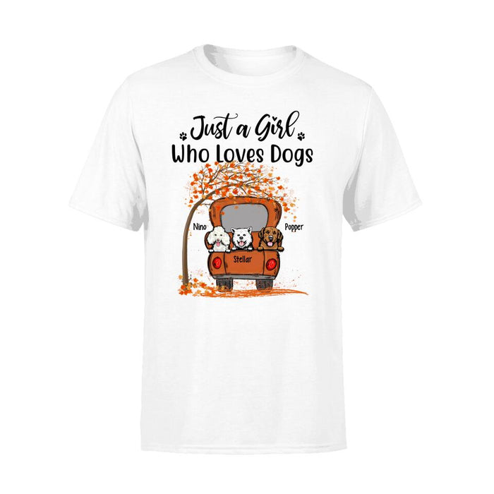 Personalized Shirt, Peeking Dogs On Truck Car - Fall Season Gift, Gift For Dog Lovers