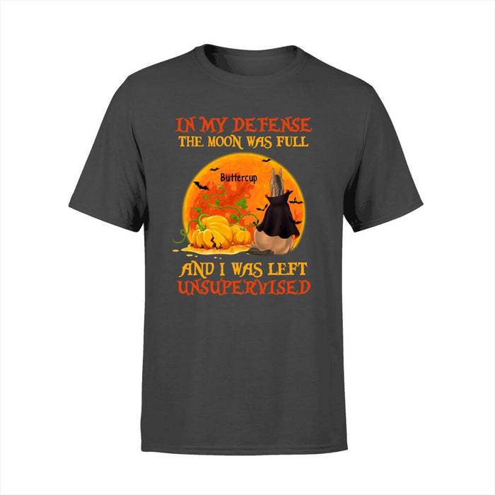 Personalized Shirt, In My Defense The Moon Was Full And I Was Left Unsupervised, Halloween Gifts For Horse Lovers