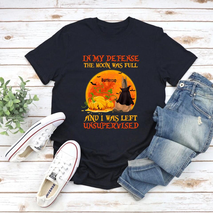 Personalized Shirt, In My Defense The Moon Was Full And I Was Left Unsupervised, Halloween Gifts For Horse Lovers