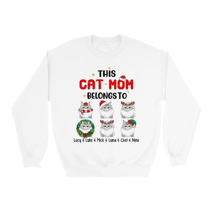 This Cat Mom Belongs To - Christmas Personalized Gifts Custom Cat Shirt For Cat Mom, Cat Lovers