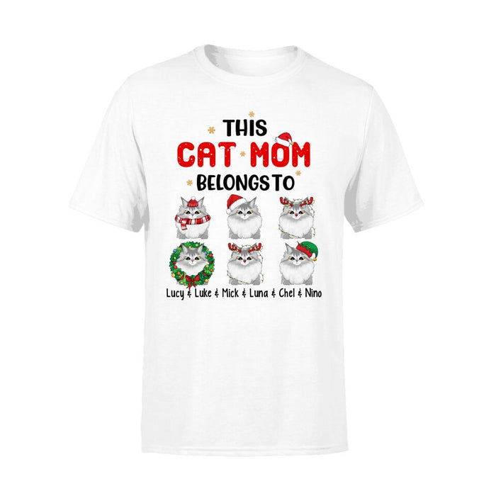 This Cat Mom Belongs To - Christmas Personalized Gifts Custom Cat Shirt For Cat Mom, Cat Lovers