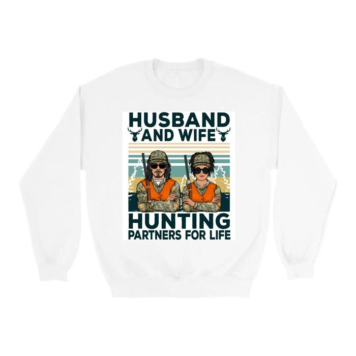 Husband And Wife - Personalized Gifts Custom Hunting Shirt For Couples, Hunting Lovers