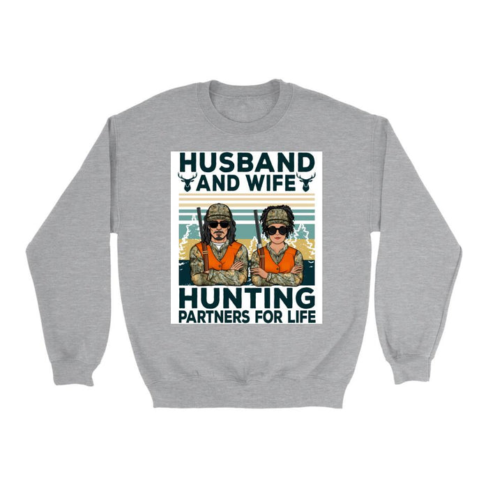 Husband And Wife - Personalized Gifts Custom Hunting Shirt For Couples, Hunting Lovers