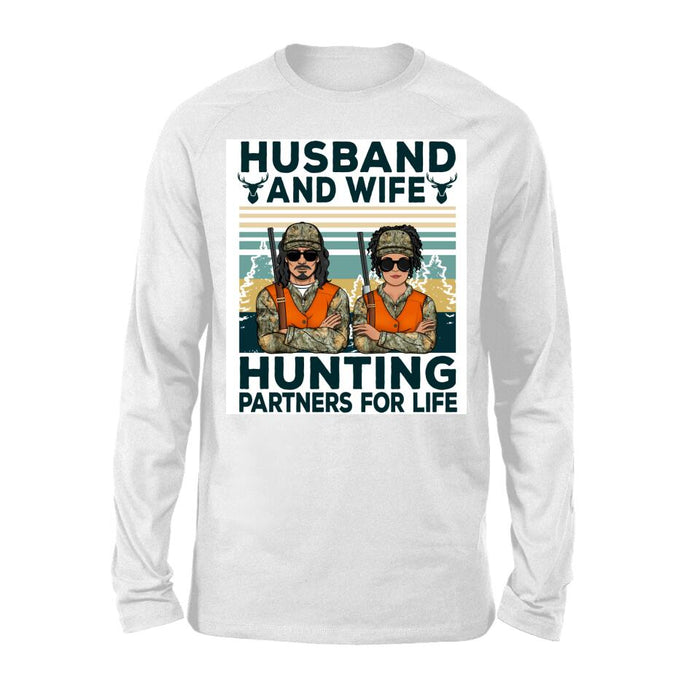 Husband And Wife - Personalized Gifts Custom Hunting Shirt For Couples, Hunting Lovers