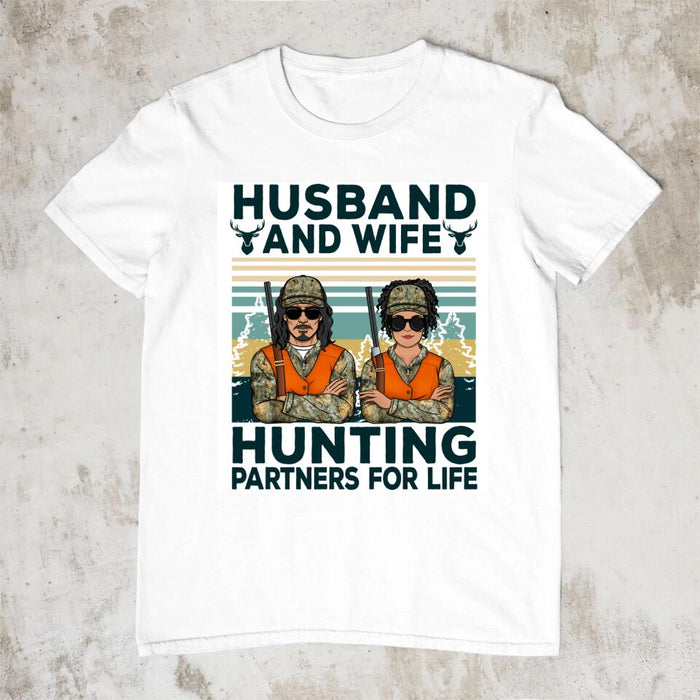 Husband And Wife - Personalized Gifts Custom Hunting Shirt For Couples, Hunting Lovers