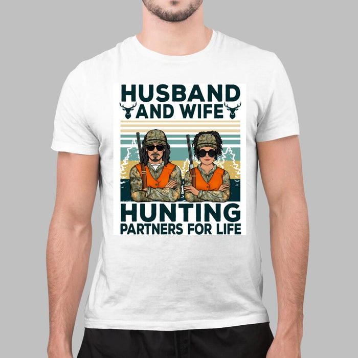 Husband And Wife - Personalized Gifts Custom Hunting Shirt For Couples, Hunting Lovers