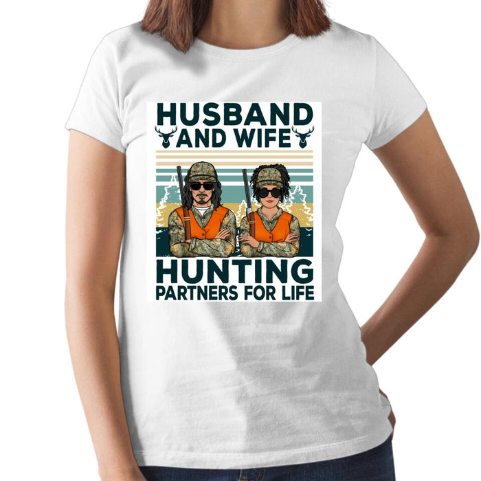 Husband And Wife - Personalized Gifts Custom Hunting Shirt For Couples, Hunting Lovers