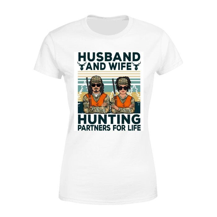 Husband And Wife - Personalized Gifts Custom Hunting Shirt For Couples, Hunting Lovers