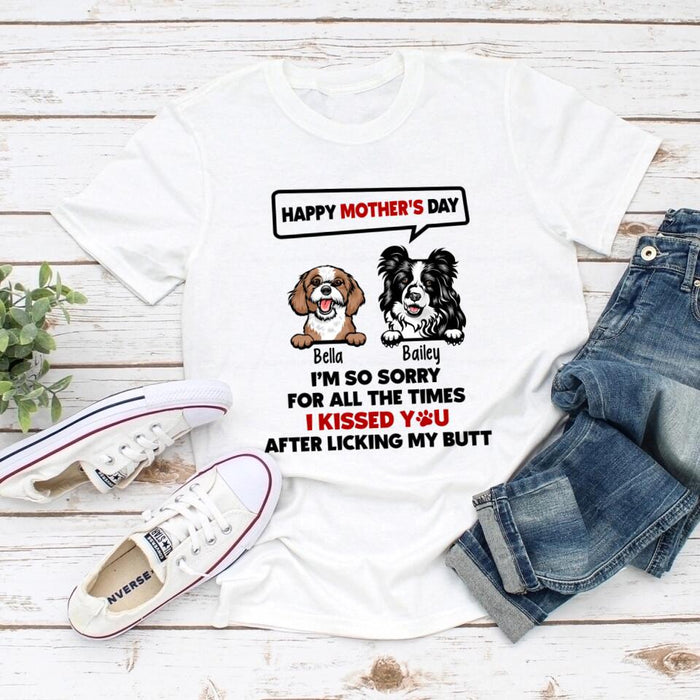 Happy Mother's Day - Personalized Gifts Custom Dog Shirt for Dog Mom, Dog Lovers