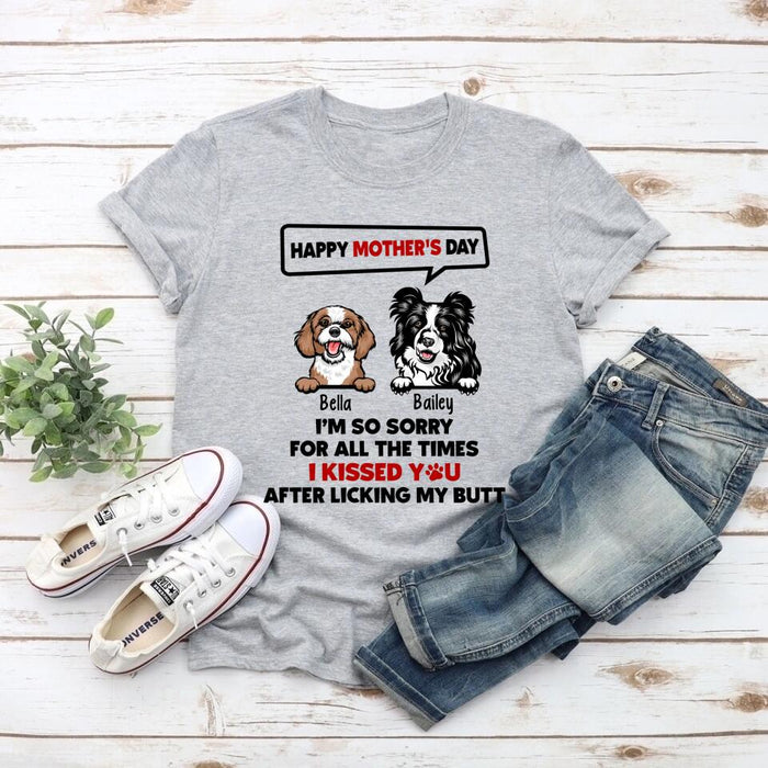 Happy Mother's Day - Personalized Gifts Custom Dog Shirt for Dog Mom, Dog Lovers