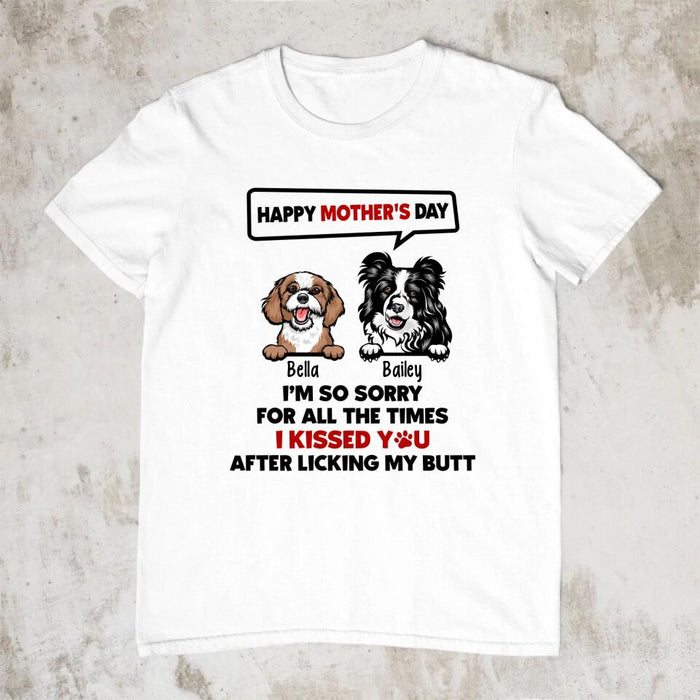 Happy Mother's Day - Personalized Gifts Custom Dog Shirt for Dog Mom, Dog Lovers