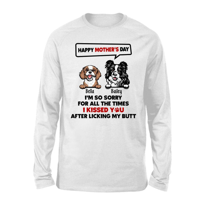 Happy Mother's Day - Personalized Gifts Custom Dog Shirt for Dog Mom, Dog Lovers