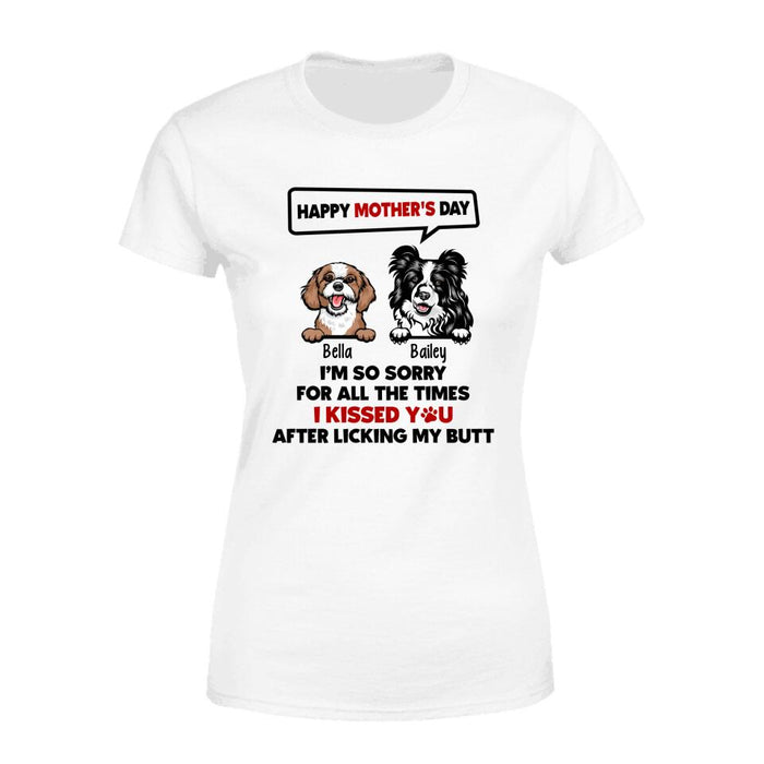 Happy Mother's Day - Personalized Gifts Custom Dog Shirt for Dog Mom, Dog Lovers