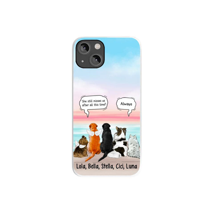 Up to 5 Dogs in Conversation - Personalized Gifts Custom Memorial Phone Case for Dog Mom, Memorial Gifts