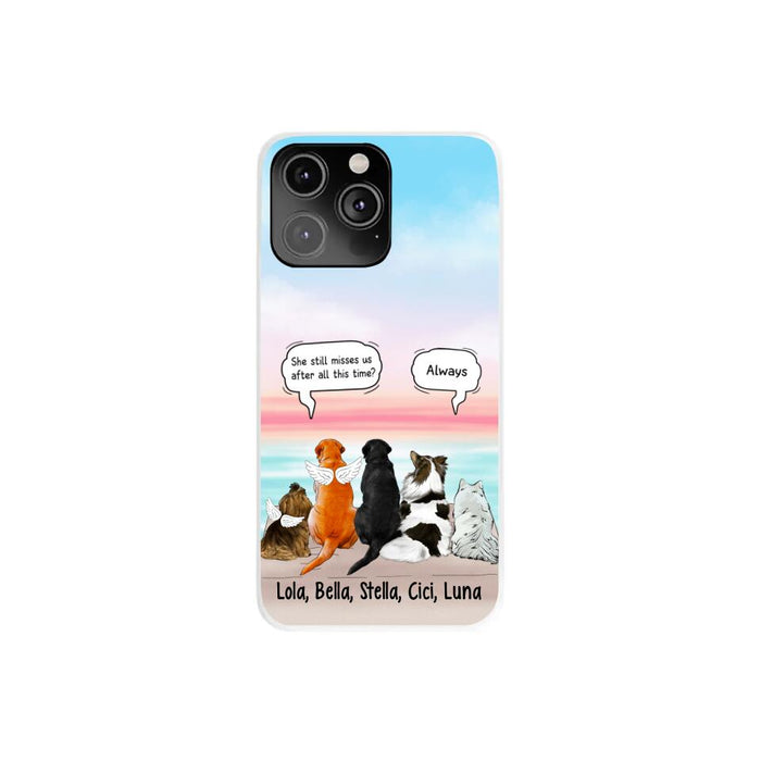 Up to 5 Dogs in Conversation - Personalized Gifts Custom Memorial Phone Case for Dog Mom, Memorial Gifts