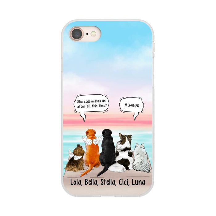 Up to 5 Dogs in Conversation - Personalized Gifts Custom Memorial Phone Case for Dog Mom, Memorial Gifts