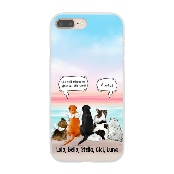 Up to 5 Dogs in Conversation - Personalized Gifts Custom Memorial Phone Case for Dog Mom, Memorial Gifts