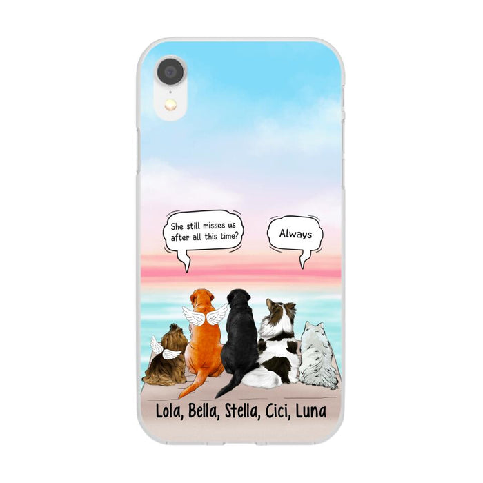 Up to 5 Dogs in Conversation - Personalized Gifts Custom Memorial Phone Case for Dog Mom, Memorial Gifts