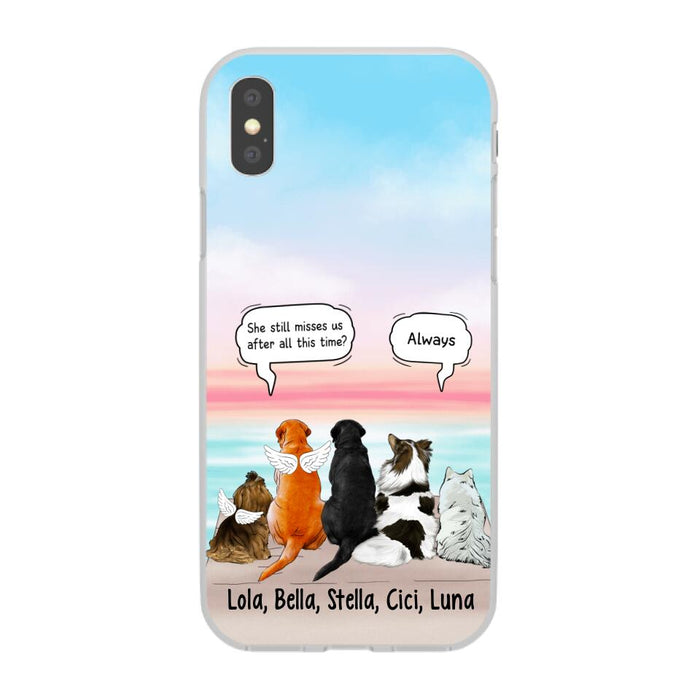 Up to 5 Dogs in Conversation - Personalized Gifts Custom Memorial Phone Case for Dog Mom, Memorial Gifts