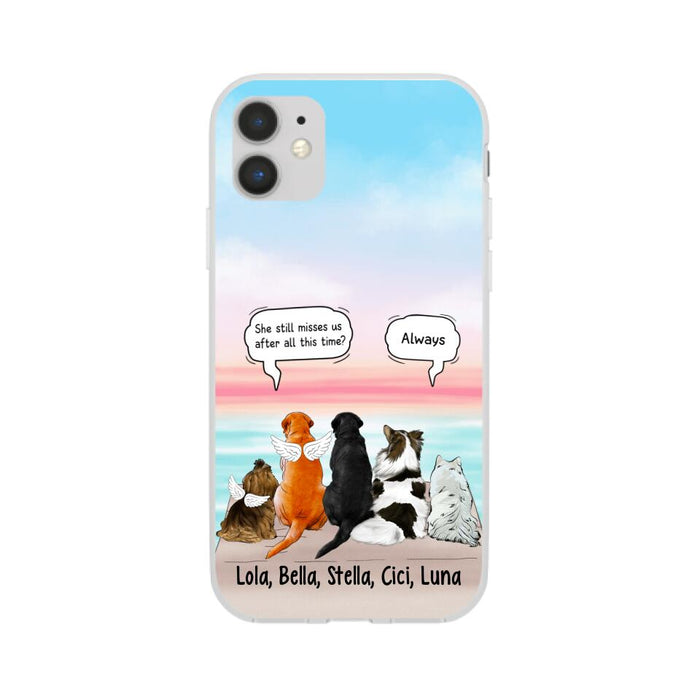 Up to 5 Dogs in Conversation - Personalized Gifts Custom Memorial Phone Case for Dog Mom, Memorial Gifts