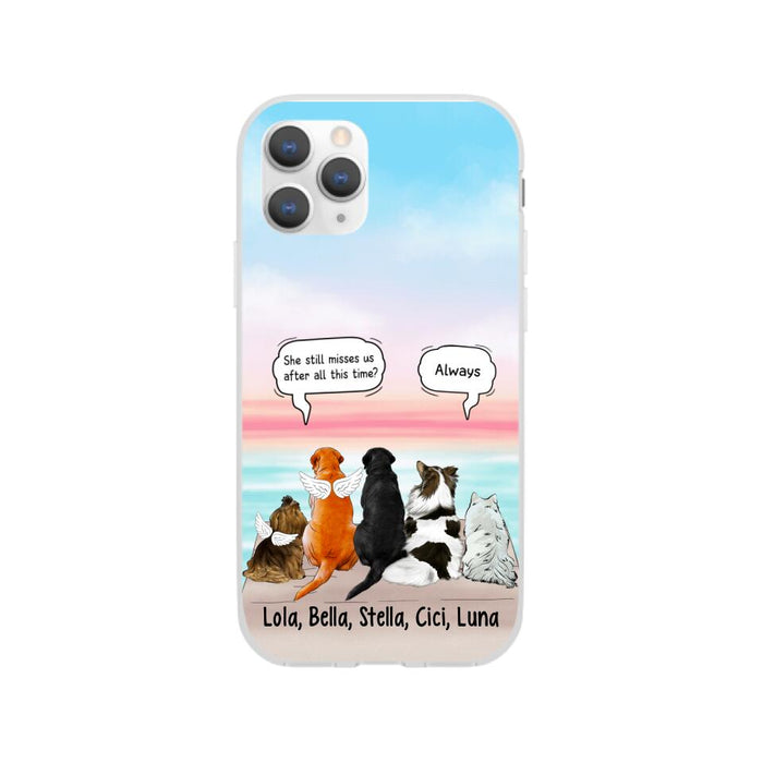 Up to 5 Dogs in Conversation - Personalized Gifts Custom Memorial Phone Case for Dog Mom, Memorial Gifts