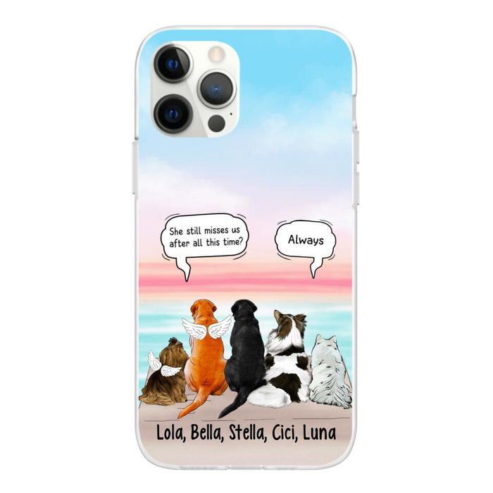 Up to 5 Dogs in Conversation - Personalized Gifts Custom Memorial Phone Case for Dog Mom, Memorial Gifts