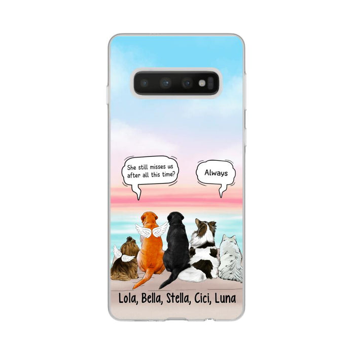 Up to 5 Dogs in Conversation - Personalized Gifts Custom Memorial Phone Case for Dog Mom, Memorial Gifts