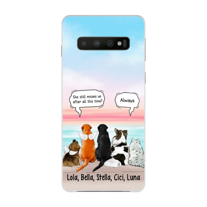 Up to 5 Dogs in Conversation - Personalized Gifts Custom Memorial Phone Case for Dog Mom, Memorial Gifts