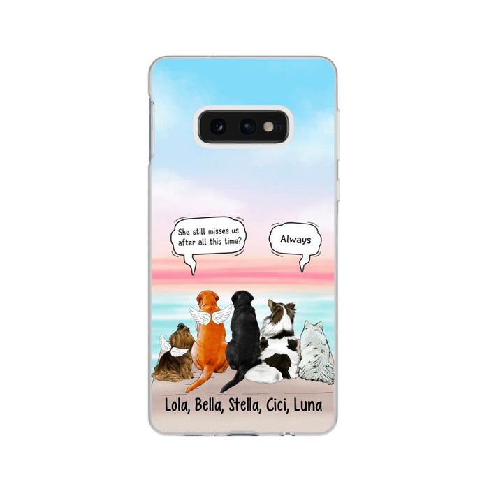 Up to 5 Dogs in Conversation - Personalized Gifts Custom Memorial Phone Case for Dog Mom, Memorial Gifts