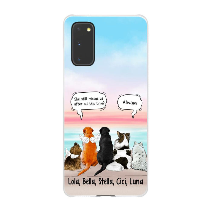 Up to 5 Dogs in Conversation - Personalized Gifts Custom Memorial Phone Case for Dog Mom, Memorial Gifts