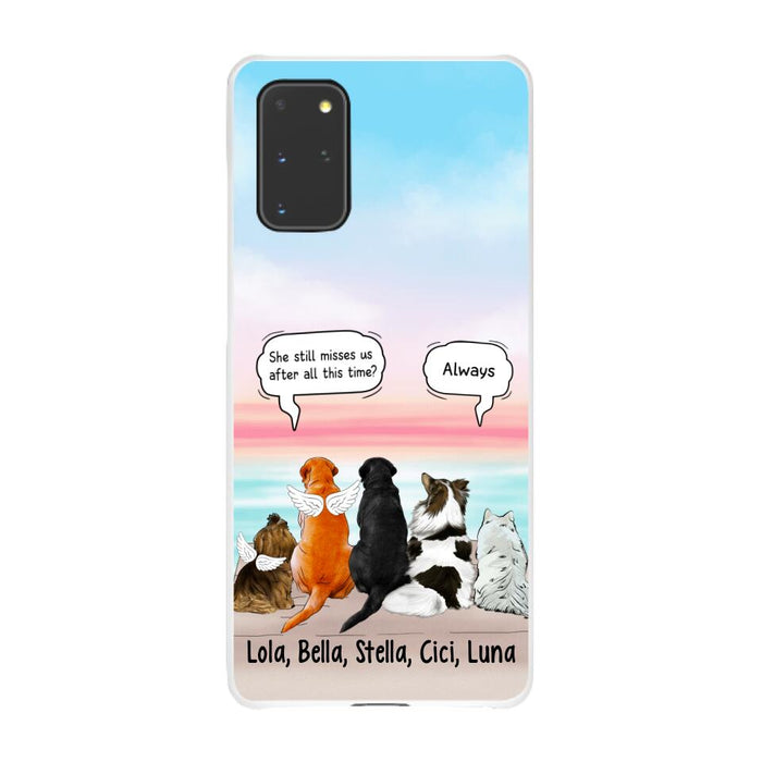 Up to 5 Dogs in Conversation - Personalized Gifts Custom Memorial Phone Case for Dog Mom, Memorial Gifts