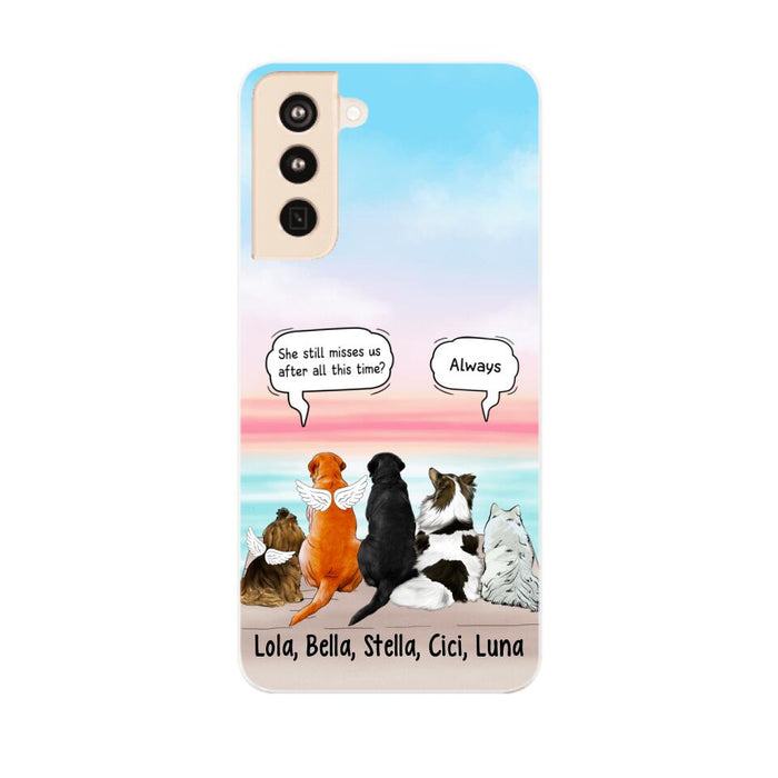 Up to 5 Dogs in Conversation - Personalized Gifts Custom Memorial Phone Case for Dog Mom, Memorial Gifts