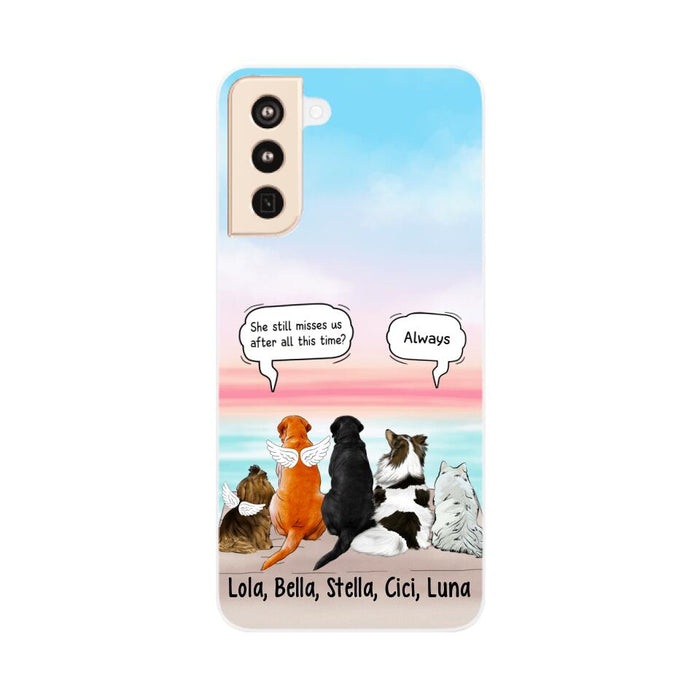 Up to 5 Dogs in Conversation - Personalized Gifts Custom Memorial Phone Case for Dog Mom, Memorial Gifts