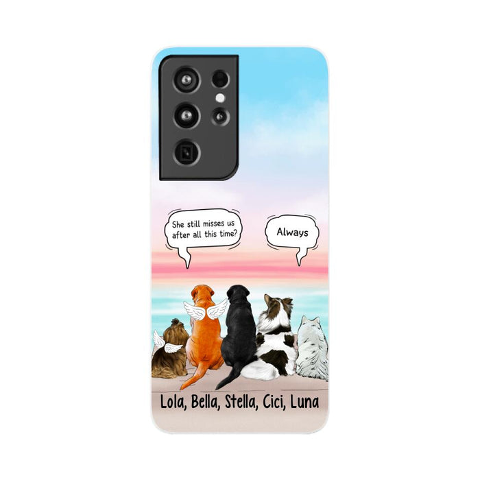 Up to 5 Dogs in Conversation - Personalized Gifts Custom Memorial Phone Case for Dog Mom, Memorial Gifts