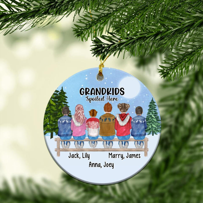 Grandkids Spoiled Here - Christmas Personalized Gifts Custom Ornament for Grandkids for Grandparents