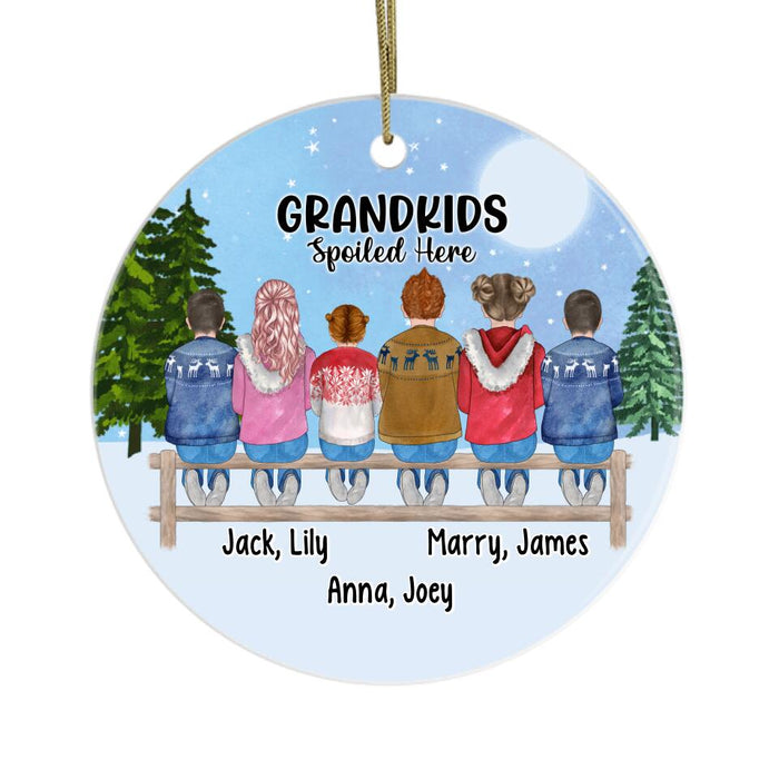 Grandkids Spoiled Here - Christmas Personalized Gifts Custom Ornament for Grandkids for Grandparents