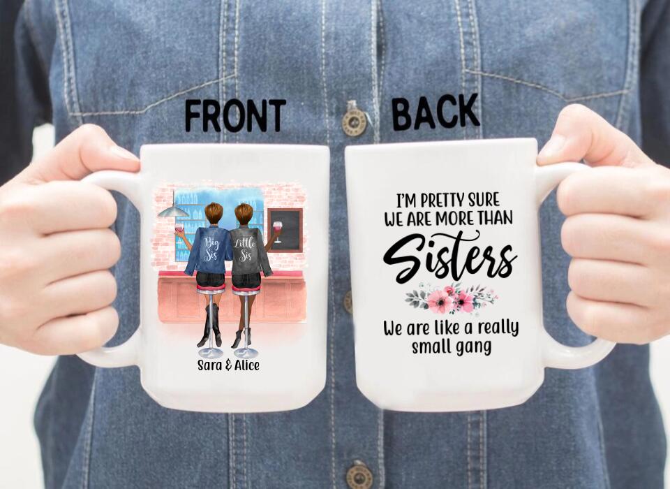 Sisters By Marriage Friends By Choice - Personalized Mug, Custom Sister Mug, Best Friend Mug, Sister Gift