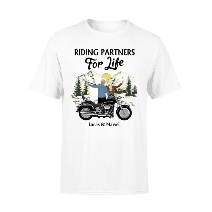 Riding Partners For Life - Personalized Shirt Motorcycle Lovers, Biker Couple