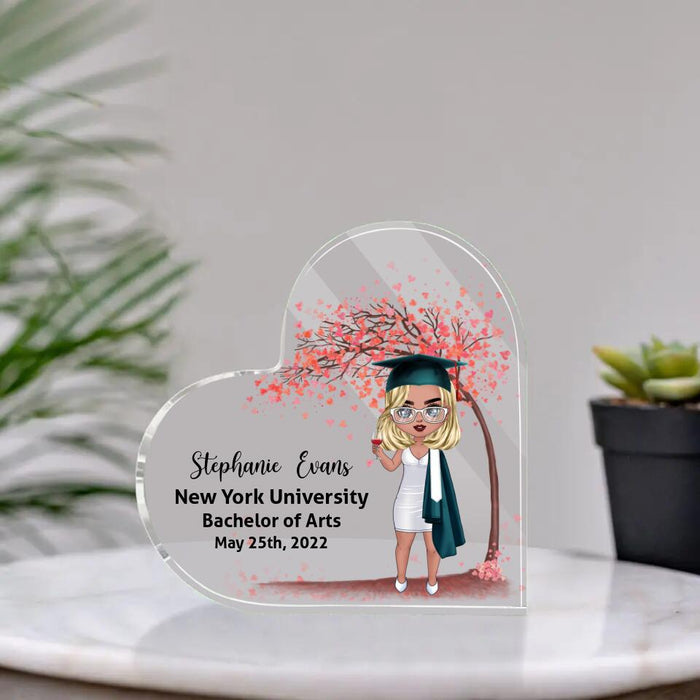 Graduation Gifts for Her - Personalized Acrylic Plaque Graduation Gifts for Daughter, Sister, Girlfriend