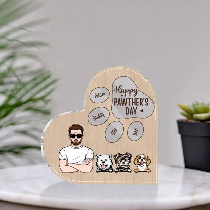 Happy Pawther's Day - Personalized Gifts for Dog Lovers - Custom Acrylic Plaque for Dog Dad