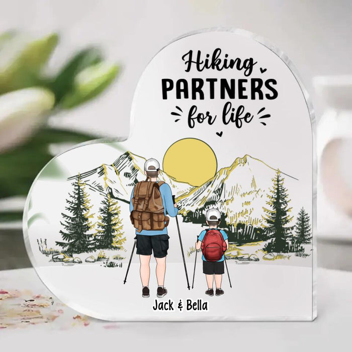 Hiking Partners For Life - Personalized Acrylic Plaque For Her, Him, For Son, Daughter, Hiking