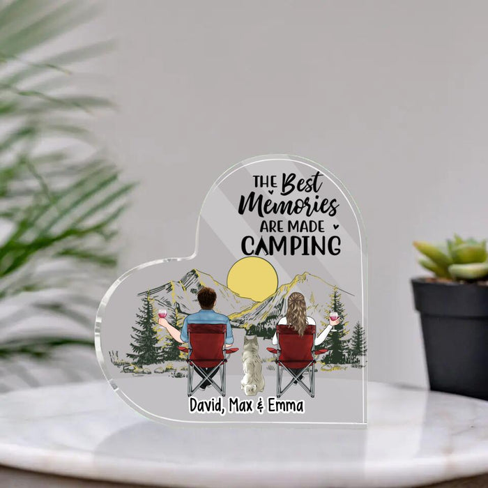 The Best Memories Are Made Camping - Personalized Acrylic Plaque For Her, Him, Family, Couples, Dog Lovers