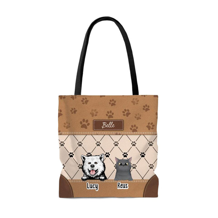 Dog Mom Bag Custom Cat Mom Gift Custom Pet Bag - Personalized Tote Bag For Dog Owners, Cat Owners