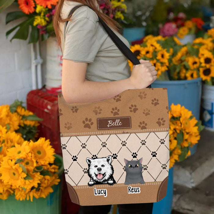 Dog Mom Bag Custom Cat Mom Gift Custom Pet Bag - Personalized Tote Bag For Dog Owners, Cat Owners