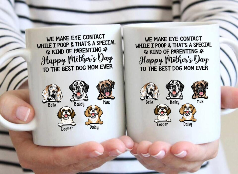 Happy Mother's Day To The Best Dog Mom Ever - Personalized Gifts Custom Dog Lovers Mug For Dog Mom